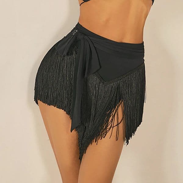 Women Latin Dance Fringe Skirt Female Stage Performance Heavy Tassels SDance Wear Cha Samba Rumba Dance Wear 25024251113BJ