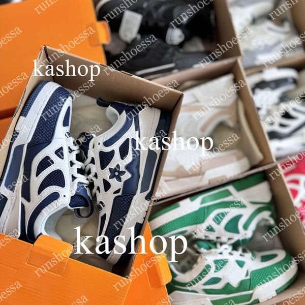 Designer skate lvities shoes Trainer shoes breathable classic shoe mens women casual shoes White lovers trainer designer sneakers printing low cut green red black