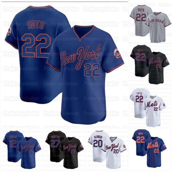 22 Juan Soto Mets 2025 Blue Jerseys Pete Alonso Francisco Vientos Alvarez Martinez Lindor Winker Brandon Nimmo Edwin Diaz Jeff McNeil Brett Baty Starling Marte