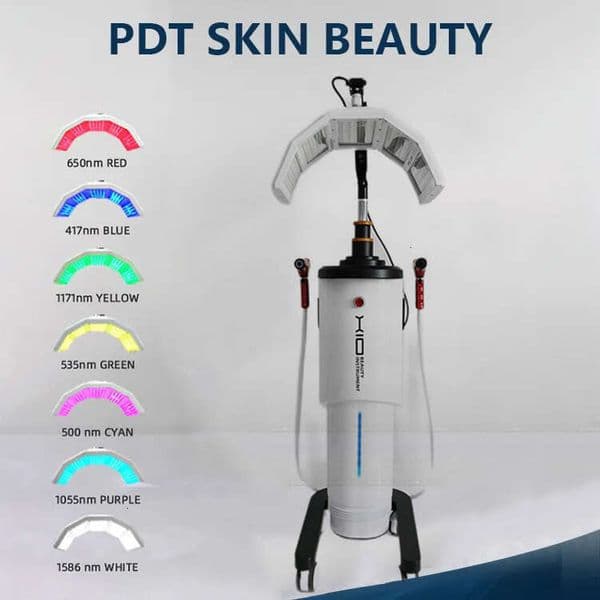 Multi-Wavelength 7 LED PDT Light Skin Rejuvenation Photodynamic Thermal Beauty Lifting 3 In 1 Relax Wrinkle Remove Redness Swelling Therapy Device