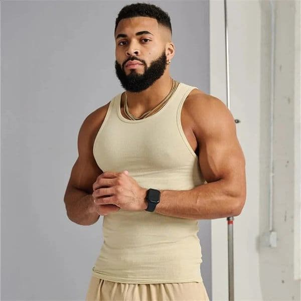 Mens ultrathin fitness running training vertical striped casual fashion summer quick drying elastic fitness suit 250411
