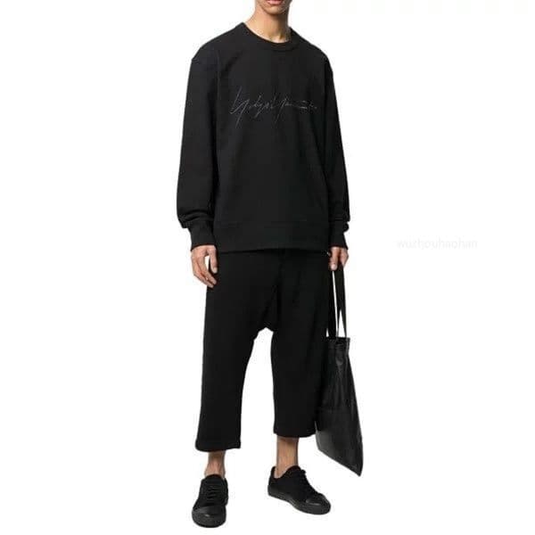 Luxury Designer Mens sweaters Winter y3 Black Cotton Loose Leisure Coats Y1289