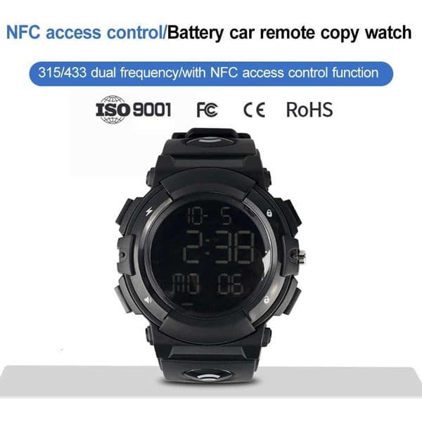 Sports Smart Watch with NFC Access Control Smartwatch Wireless Auto Remote Control Duplicator 315MHz 433 MHz Gate Copy RemoteM251117