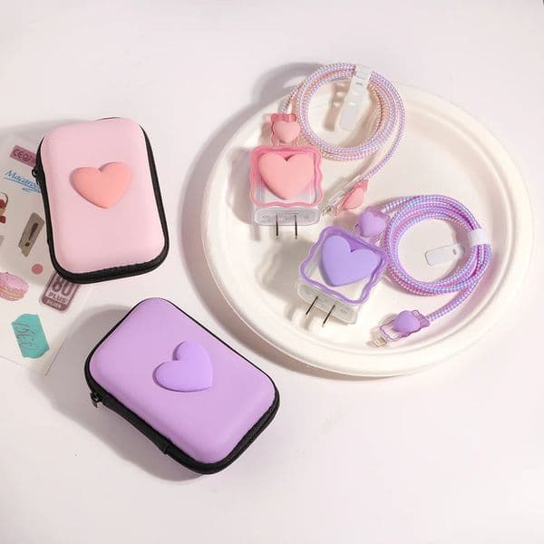Cute Ins Cable Protector For Charger Protective Case With Storage Bag Cable Management Wire Cord Organizer 251115