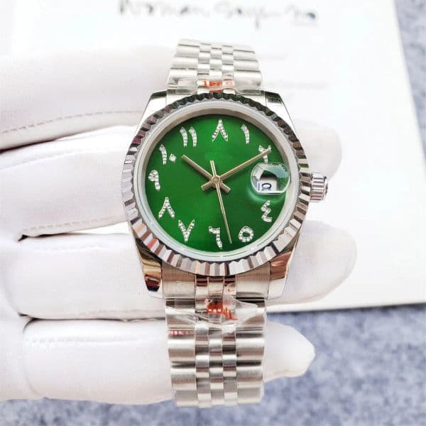 luxury Mens Automatic Mechanical Watch Automatic Calendar reloj de lujo 36mm Dial Stainless Steel Strap
