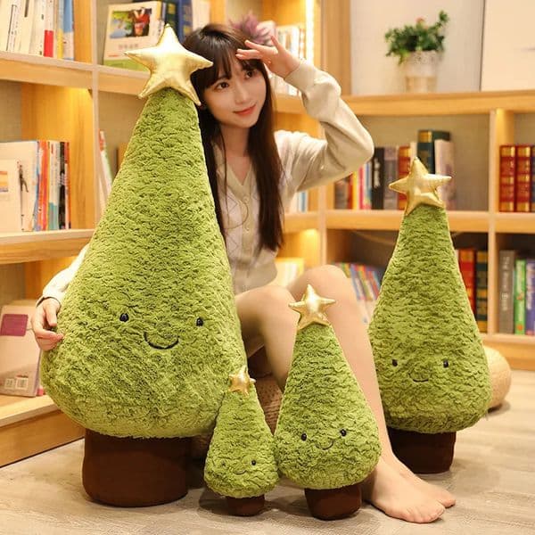 1Pc 29-90CM Simulation Christmas Tree Plush Toys Cute Evergreen Plush Pillow Dolls ing Trees Stuffed for Christmas Dress Up 251114