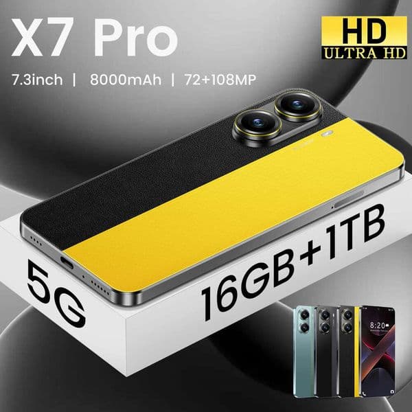 X7 Pro 5G Smartphone16+1TB Edition 72+108MP Ultra 6.7 1.5K AMOLED 120Hz 8000mAh 90W Charging 50MP Camera android phones