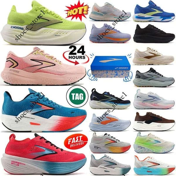 Brooks brookshoes Running Shoes Designer Outdoor Sneakers men women Adrenaline GTS 23 24 Hyperion Elite 4 Max Ghost 17 Glycerin 21 22 Mens Trainers Tennis s1