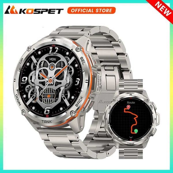 KOSPET TANK T3 Ultra GPS Smart Watch For Men Altimeter Compass Barometric 470mAh 60 Days Battery Call IP69K WaterproofM251117