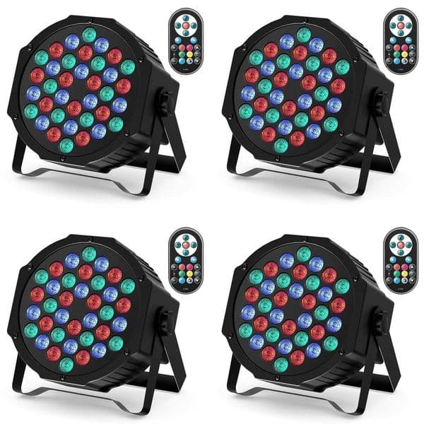 Datewink 2/4-piece flat Par light 36LED RGB stage lighting effect DMX512 control DJ disco church wedding party club Christmas Z250417