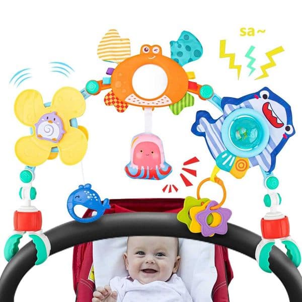 Baby Stroller Arch Toys Bouncer Toy Pram Activity Arch Toys Sensory Development Arch Baby Car Seat Toys Fine Motor Skills ToysW251117