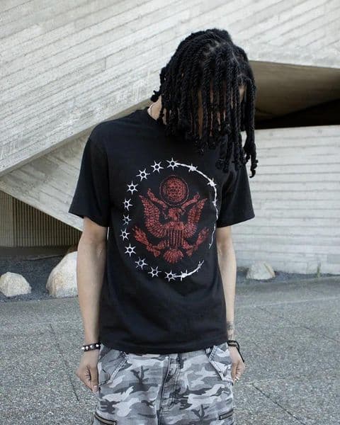 Men's T Shirts Fashion Casual Harajuku Street Style Oversized T-shirt Men Clothing Trend Top Hip Hop Retro Alphabet Print Couple Shirt