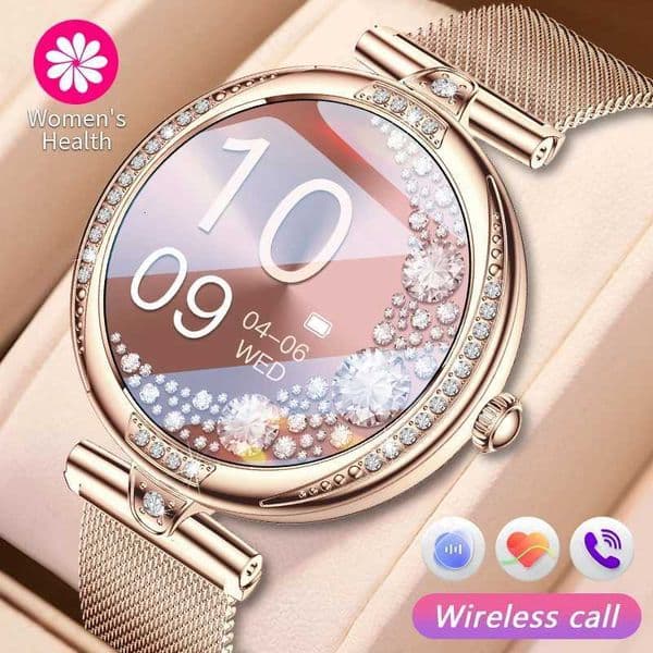 LIGE Fashion Woman Smartwatch AMOLED HD Screen Watches Women Heart Rate Blood Pressure Monitoring Health Smart Watch Android iOSM251117