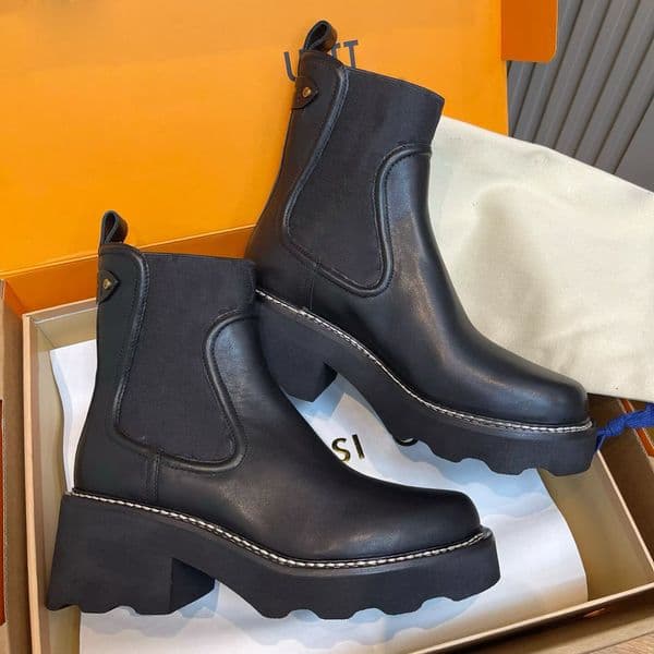 Winter Luxury Brand Beaubourg Ankle Boots Women's Martin Black Brown Calf Leather Lady Booties Party Wedding Lady Comfort Knight Chelsea Boot EU35-43