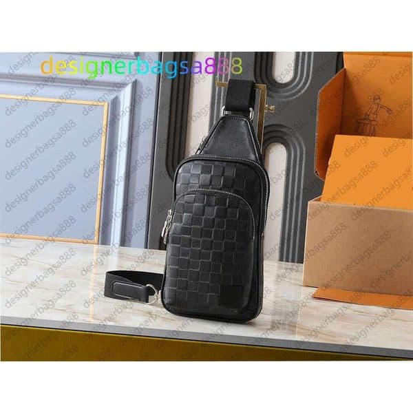 Top luxury Mens 10A High quality Designer Genuine Leather Shoulder Bags Cross Body Purse Wallet Hobos Handbag Belt Bag Bumbag Waist bag full black 11703