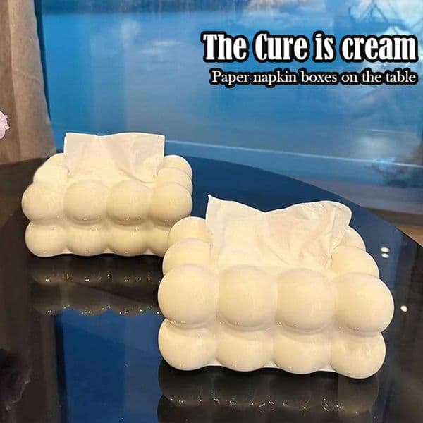 Luxury Cloud Design Tissue Boxes Storage Napkin Holder Paper Case Organizer Ornament Craft Desktop Tissue Holder Kitchen Tissue Box Y251117