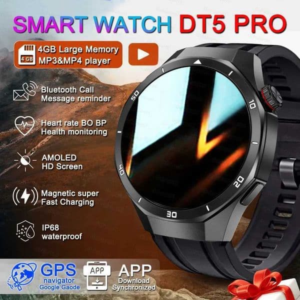 2025New Watch 5 Ultra Smart Watch 4GB Memory GPS Local Music TWS Earphones Fitness Tracker Health Smartwatches For Android iOSM251117