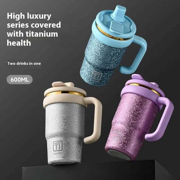 High-appearation-level Titanium Ion Inner Liner Giant Insulated Cup Men and Womens Ice Cup Student Portable Large-capacity Cup Y251118