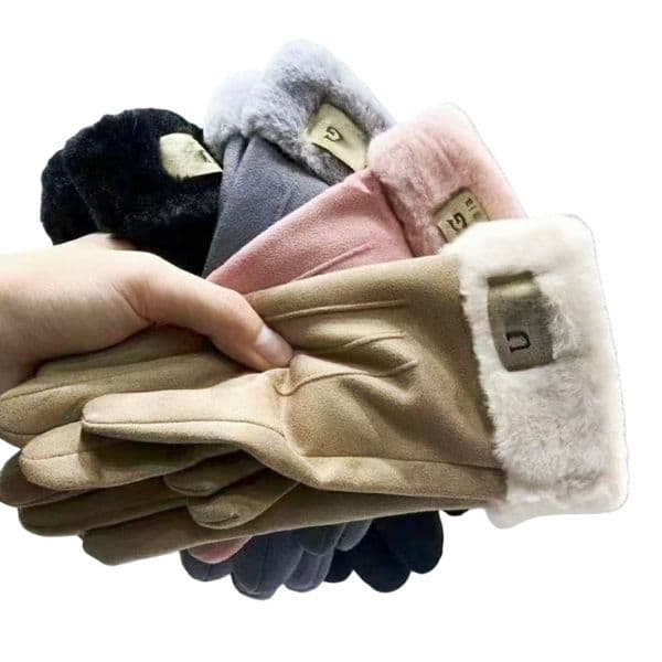 Designer glove glove woman winter letter solid Five Fingers UGGGloves for women man keep warm snow Glove trend style wholesale high quality hj210
