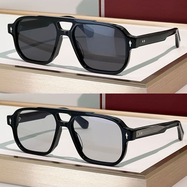 Designer Sunglasses Mens And Womens Handmade Square Pilot Eyewear EVANS Luxury Sunglasses Outdoor Goggles UV400 Protection Glasses With Box
