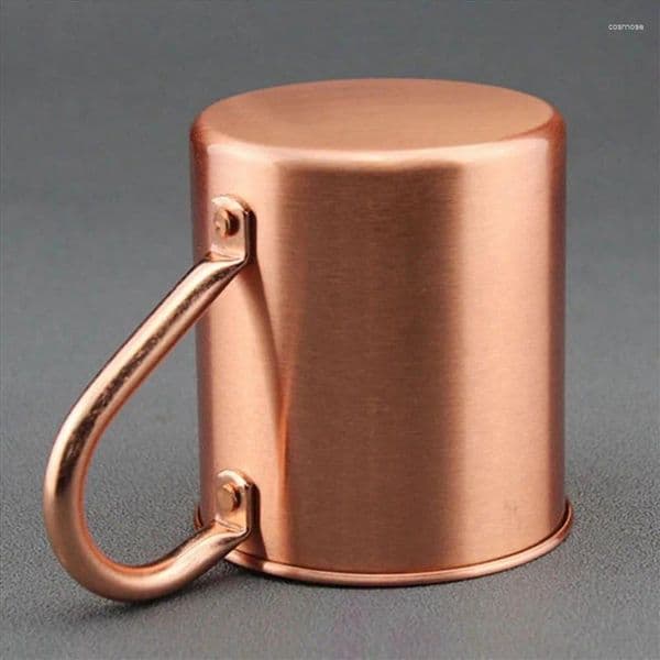 Mugs 2X 450ML Copper Mug Water Cup Moscow Mule Straight Body Curling Bar Cocktail Glass Beer