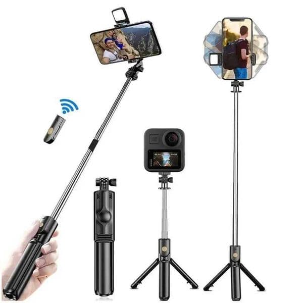 Roreta wireless tripod selfie stick with light remote control suitable for and Tiktok live streaming Z250418