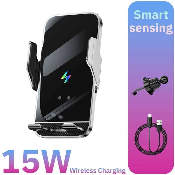 Car Wireless Charging Phone Holder Smart Sensing Fast Wireless Charger Phone Mounts 360 Rotation Inductive automatic clampingM251118