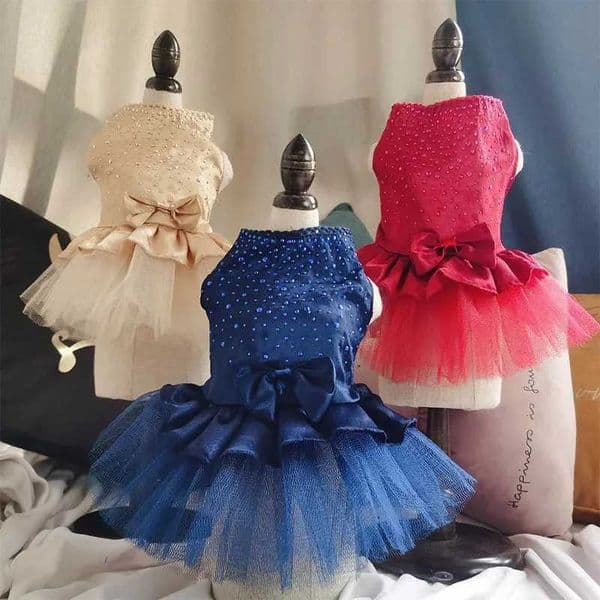 Dog Summer Dress Cat Lace Skirt Pet Clothing Chihuahua Tulle Skirt Puppy Cat Princess Apparel Cute Puppy Clothes Dog Accessories C251118
