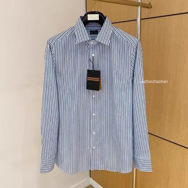 Luxury Designer Shirts Mens Cotton Business Elegant Casual Long Sleeve Shirt ZG1289