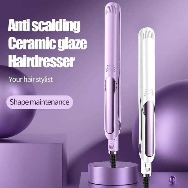 2-in-1 flat iron straightener adjustable temperature 26MM curling iron electric straightener with digital display for women W250418