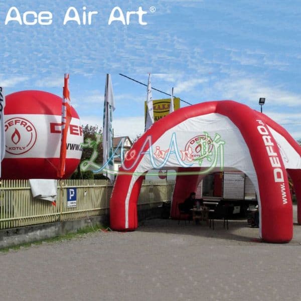 Fashion Red Disign Inflatable Spider Ad Tent 4 Legs Commercial Marquee Event Tent For Promotion With Free Air Blower