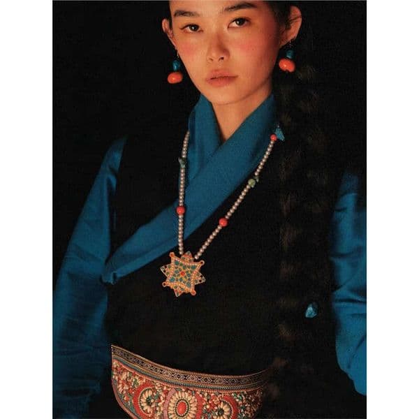 Jewelry for Women Pearl Necklace Tibetan Style Gemstone Ethnic Retro Pendant