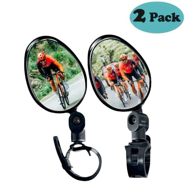 12PC Bike Mirror 360 Degree Adjustable Rotatable Handlebar Wide Bycicle Accessories Cycling Rear View Accesorios 251113