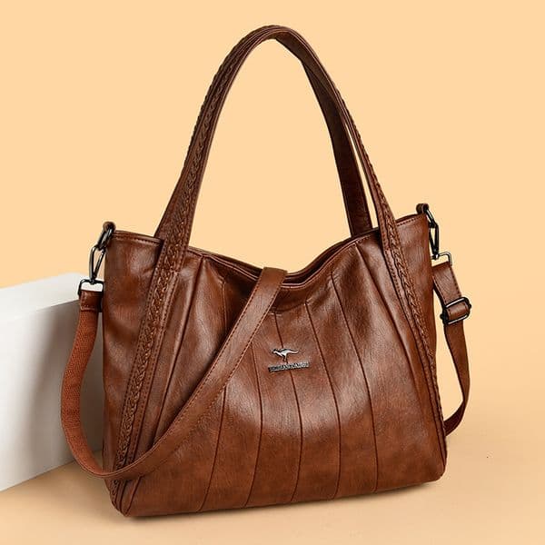 Cross-Border Hot-Selling Tote New Soft Leather Women's Shoulder Large Capacity Middle-Aged Mom Crossbody Bag