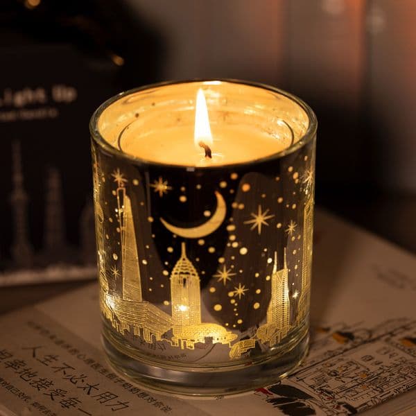 Ins Premium Scented Candle with LED Light Control - Handmade Beeswax for Home Decor