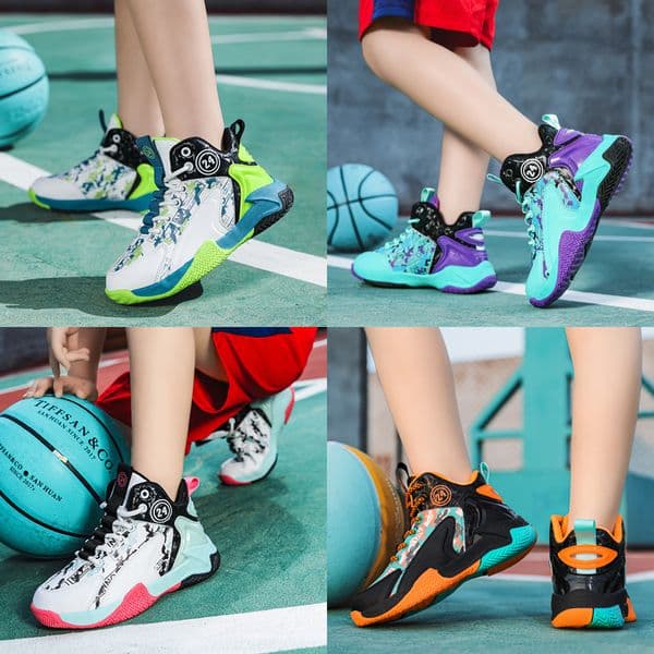 Hot Sale Kids Basketball Shoes Boys Sneakers Non-slip Child Trainesr Basketball Shoes Kidszworld Outdoor Children Youth Sport Shoes Size 31 - 40 K0583