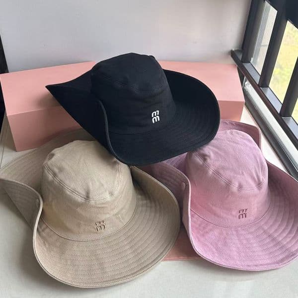 Letter Embroidery Designer Bucket Hat Unisex Luxury Ball Cap For Man Woman Summer Sunbonnet Black Sunshade Hats Drawstring Adjustable