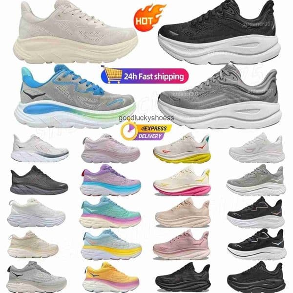 Hokawomen Hokamen Clifton10 9 Bondi 9 8 Running Shoes For Men Women Big Size 36-46 Sports White Pink Breathable Casual Free With Mens Womens Shipping Box