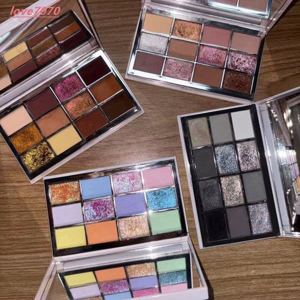 12 Color Duochrome Matte Mini Palm Size Square Pans Size Duochrome Color Changing Makeup Cosmetic Eye Shadow Palette Custom