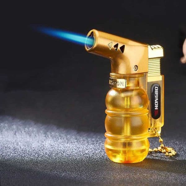 Turbo jet windproof spray gun visible butane gas cigarette lighter cigar tube accessory outdoor camping ignition tool W250418