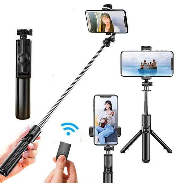 3-in-1 eXpandable tripod selfie stick with wireless remote control selfie time shutter suitable holders Z250418