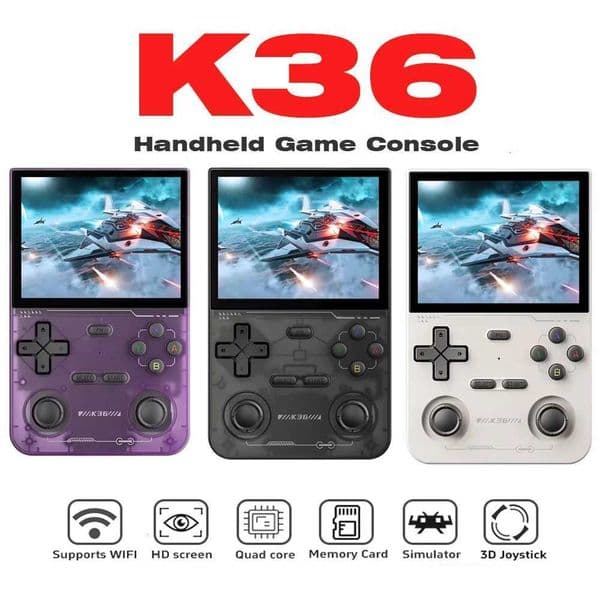 K36 new retro game console 35-inch high-definition screen supports downloading games portable handheld game consoleW251118