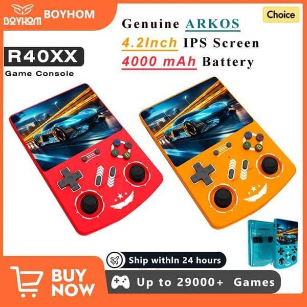 BOYHOM R40XX Retro Handheld Video Game Console Linux 42 Inch I Screen 4000mAh Portable Pocket Video Player for Xmas GiftsW251118