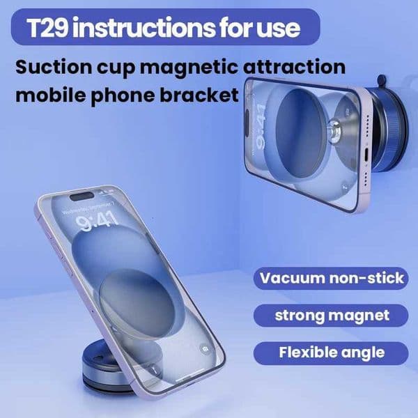 Vacuum Suction Cup Mobile Phone Holder Desktop Vacuum Adsorption Magnetic Holder Rotating Lazy Mobile Phone Support StandM251118