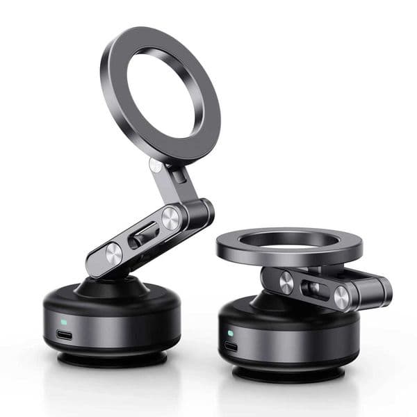 Magnetic Car Phone Holder 360 Rotating Folding Electric Vacuum Suction for Car Navigation Gym Kitchen Streaming BracketM251118