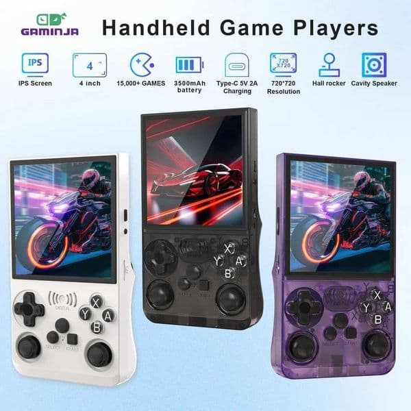 GAMINJA ANS13 40 Inch I Screen Retro Handheld Video Game Console 15000 Games Built-in Linux Portable Pocket Gaming ConsoleW251118