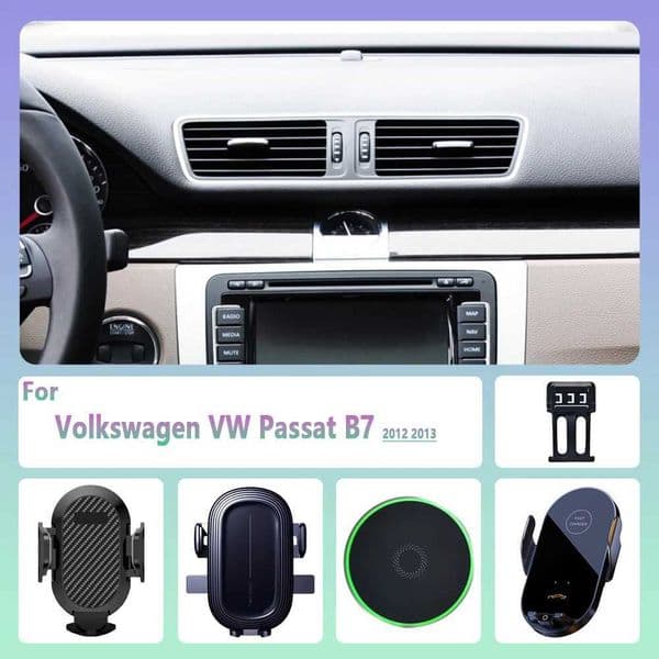 For Volkswagen VW Passat B7 2012 2013 Car Phone Holder Wireless Charging Magnetic Phone Holder Car Support AccessoriesM251118