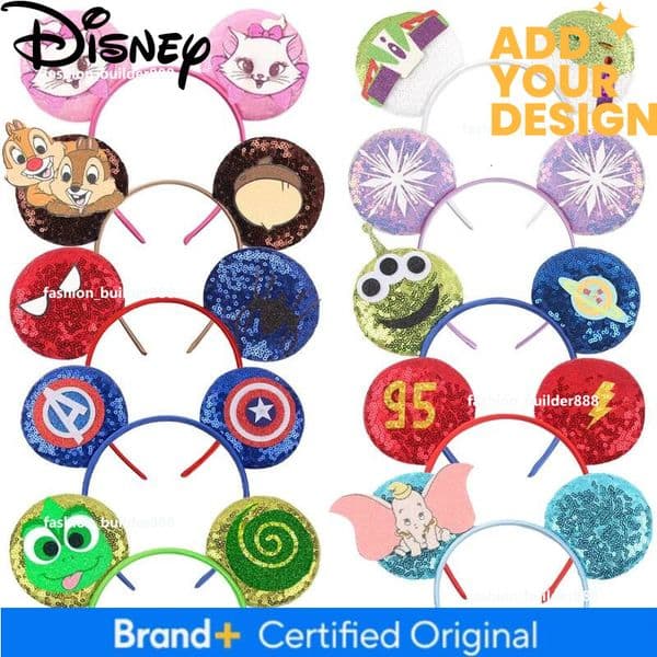 Custom Newest 3.3" Mickey Mouse Ears Without Bow For Boys Christmas Headband Girls Festival Cosplay Diy Hair Accessories