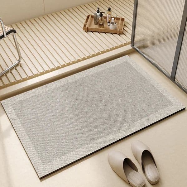 Super Absorbent Bathmat with Non-Slip Rubber Bottom Bath Mats Bathroom Bathtub Mat Simple Style Quick-Drying Floor Mats Foot Pad 251114