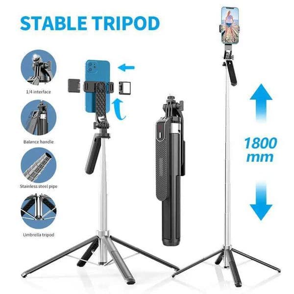 DISXG P180 Mini Selfie Stick Tripod Mobile Tripod 360 degree Rotating Remote Selfie Stick Z250418
